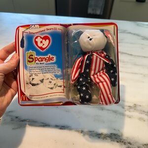 Ty Spangle Bear - Patriotic Red, White, Blue Plush